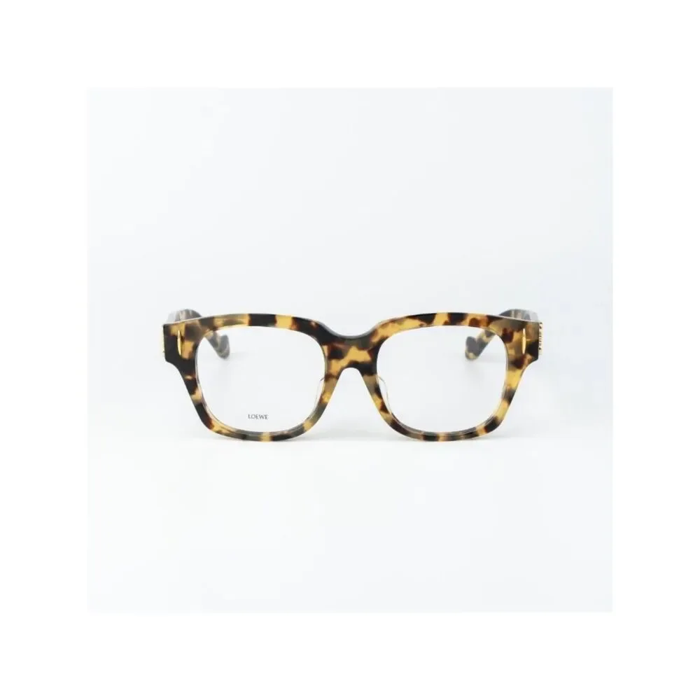 Loewe Women Eyeglasses Brown Havana Square LW50091F 056 NEW AUTHENTIC